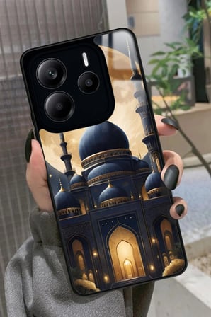 Xiaomi Redmi Note 14 Uyumlu Cami Tasarımlı Parlak Silikon Kılıf