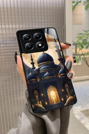 Xiaomi Redmi Note 14 Uyumlu Cami Tasarımlı Parlak Silikon Kılıf