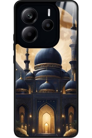 Xiaomi Redmi Note 14 Uyumlu Cami Tasarımlı Parlak Silikon Kılıf