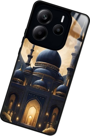 Xiaomi Redmi Note 14 Uyumlu Cami Tasarımlı Parlak Silikon Kılıf