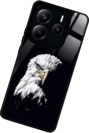 Xiaomi Redmi Note 14 Uyumlu Kartal Tasarımlı Parlak Silikon Kılıf