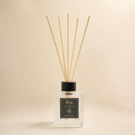 Beyaz Sabun 100 ml Bambu Çubuklu Oda Kokusu – Kare Cam Şişe
