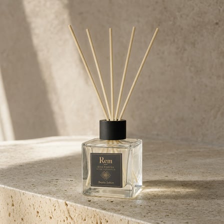 Beyaz Sabun 100 ml Bambu Çubuklu Oda Kokusu – Kare Cam Şişe