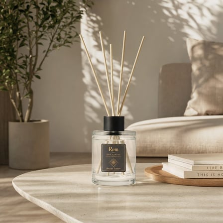 Beyaz Sabun 100 ml Bambu Çubuklu Oda Kokusu – Silindir Oval Yuvarlak Cam Şişe