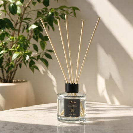 Beyaz Sabun 100 ml Bambu Çubuklu Oda Kokusu – Silindir Oval Yuvarlak Cam Şişe