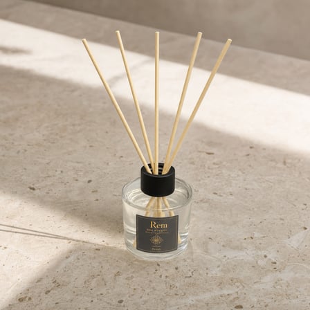 Fresh 150 ml Bambu Çubuklu Oda Kokusu – Yuvarlak Silindir Cam Şişe