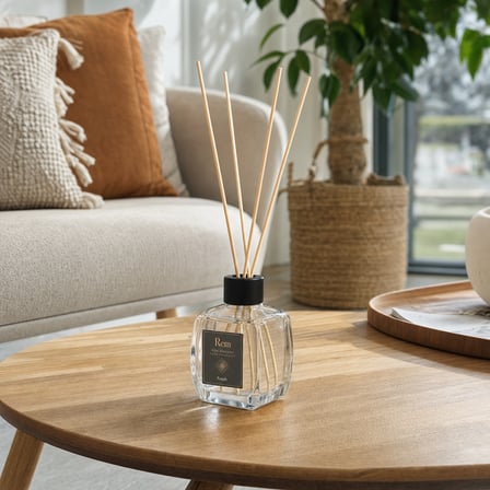 Fresh 100 ml Bambu Çubuklu Oda Kokusu – Elmas Model Cam Şişe
