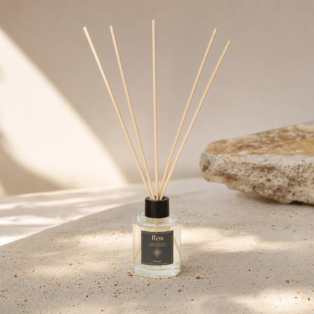 Fresh 100 ml Bambu Çubuklu Oda Kokusu – Silindir Oval Yuvarlak Cam Şişe