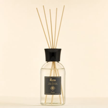 Fresh 100 ml Bambu Çubuklu Oda Kokusu – Şeffaf Uzun Silindir Cam Şişe