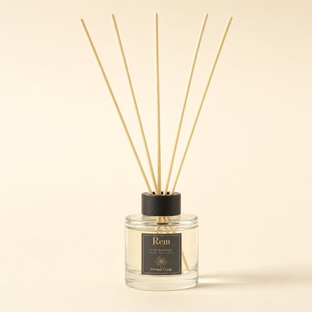 Portakal Çiçeği 100 ml Bambu Çubuklu Oda Kokusu – Silindir Oval Yuvarlak Cam Şişe