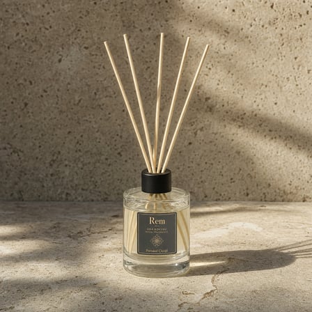 Portakal Çiçeği 100 ml Bambu Çubuklu Oda Kokusu – Silindir Oval Yuvarlak Cam Şişe