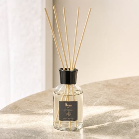 Portakal Çiçeği 100 ml Bambu Çubuklu Oda Kokusu – Şeffaf Uzun Silindir Cam Şişe