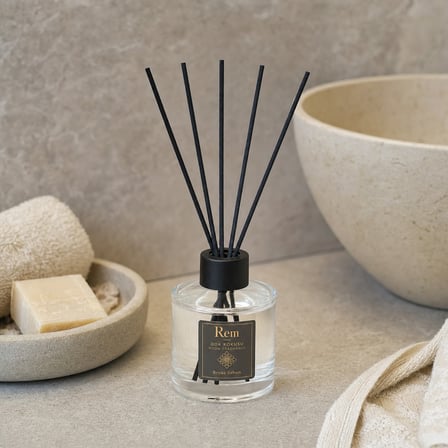 Beyaz Sabun 150 ml Fiber Çubuklu Oda Kokusu – Yuvarlak Silindir Cam Şişe