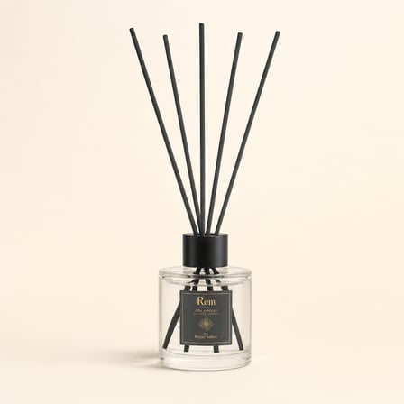 Beyaz Sabun 100 ml Fiber Çubuklu Oda Kokusu – Silindir Oval Yuvarlak Cam Şişe
