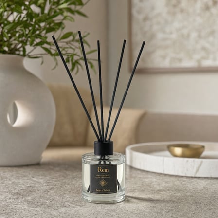 Beyaz Sabun 100 ml Fiber Çubuklu Oda Kokusu – Silindir Oval Yuvarlak Cam Şişe