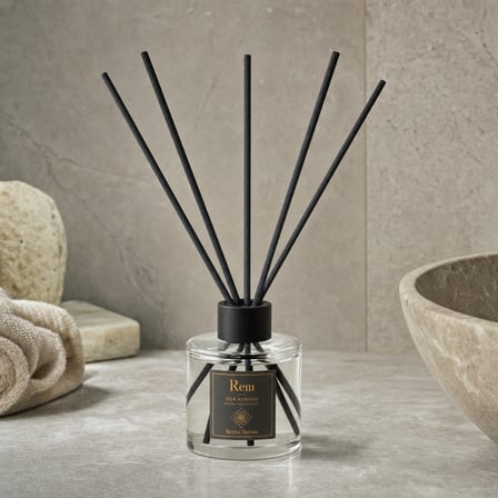 Beyaz Sabun 100 ml Fiber Çubuklu Oda Kokusu – Silindir Oval Yuvarlak Cam Şişe