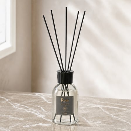 Fresh 100 ml Fiber Çubuklu Oda Kokusu – Şeffaf Uzun Silindir Cam Şişe