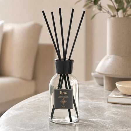 Fresh 100 ml Fiber Çubuklu Oda Kokusu – Şeffaf Uzun Silindir Cam Şişe