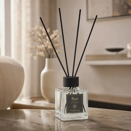 Portakal Çiçeği 100 ml Fiber Çubuklu Oda Kokusu – Kare Cam Şişe