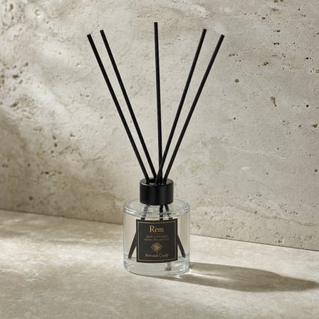 Portakal Çiçeği 100 ml Fiber Çubuklu Oda Kokusu – Silindir Oval Yuvarlak Cam Şişe