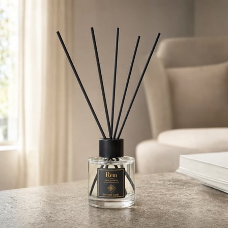 Portakal Çiçeği 100 ml Fiber Çubuklu Oda Kokusu – Silindir Oval Yuvarlak Cam Şişe