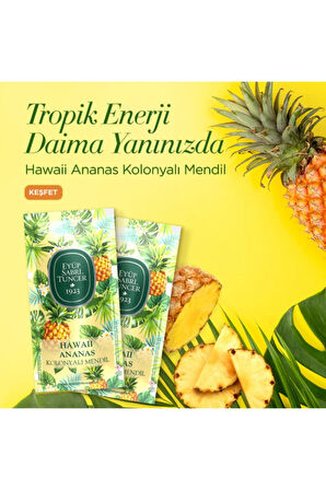 Hawaii Ananas Kolonyalı Mendil 50 Adet