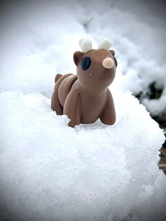 Ren Geyiği Oyuncak - Kış Masallarının Asil Yolcusu!🦌❄️✨3D Hareketli Organik Model - Orta Boy