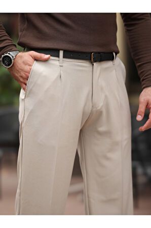 Rahat Kalıp Old Money Kumaş Pantolon