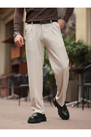 Rahat Kalıp Old Money Kumaş Pantolon