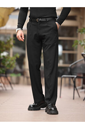 Rahat Kalıp Old Money Kumaş Pantolon