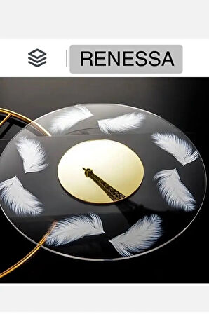 Renessa Exclusive ( Quartz Mekanizmalı ) Özel Seri Dekoratif Metal Ahşap Duvar Saati