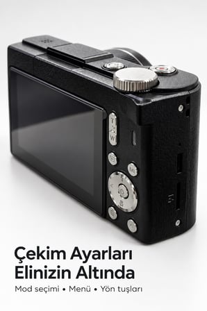 Otomatik Odaklamalı Dijital Fotoğraf Makinesi 4K Video ve Fotoğraf Çekimi