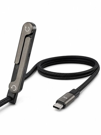 240W Type-C to Type-C Telefon Stand Özellikli Şarj Kablosu
