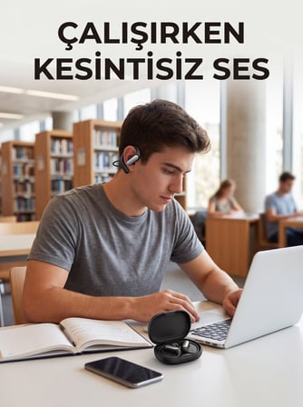 Kablosuz Spor Kulaklığı Kulak Kancalı Bluetooth Kulaklık Şarj Kutulu