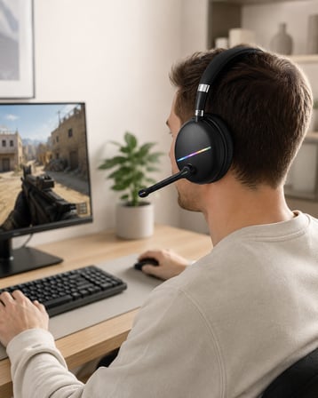 RGB SİYAH KULAKLIK MAX-17