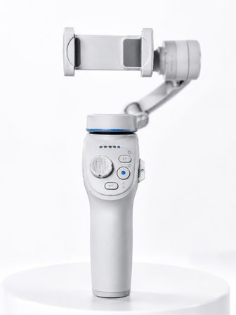 Yapay Zeka Takipli Telefon Gimbali Katlanabilir Tripod Bluetooth Kontrollü Dahili LED Işıklı