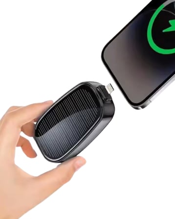 Ultra Hafif Güneş Enerjili Powerbank Anahtarlık Uyumlu