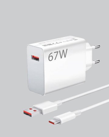67 Watt Güvenli Hızlı Şarj Adaptörü Samsung M31 M33 M51 Uyumlu Yeni Nesil