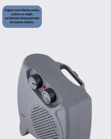 Taşınabilir Fanlı Isıtıcı Elektrikli Termik Korumalı Oda Isıtıcı