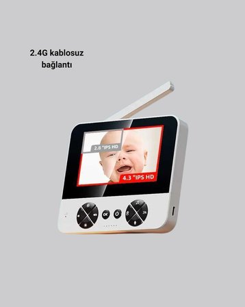 Uzaktan Kontrollü Bebek Kamerası Ninni ve Zoom Özellikli
