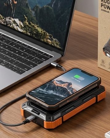 mAh Powerbank Güneş Enerjili Kablosuz Şarj Hızlı Şarj Taşınabilir Batarya (Kopya)