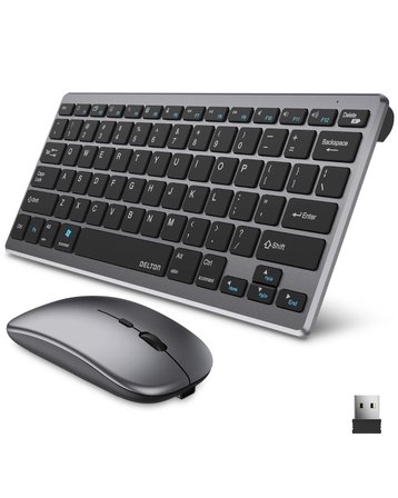 Şarjlı Kablosuz Klavye ve Mouse Seti Kompakt Taşınabilir Tasarım