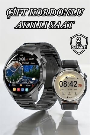 Çift Kordonlu Yüksek Çözünürlüklü Akıllı Saat Uyku İzleyici & Spor Modları