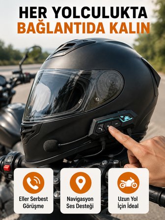 BT22 Kask Bluetooth Kulaklık 5.0 – Suya Dayanıklı, Gürültü Önleyici, Uzun Pil Ömürlü Yeni Nesil