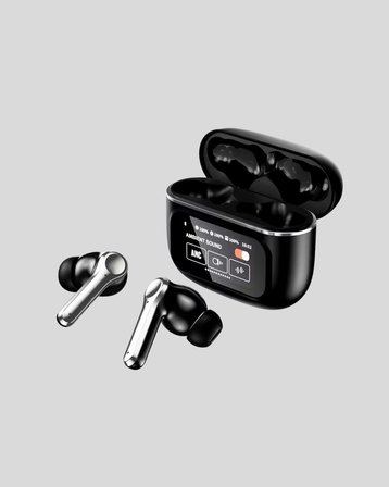 Bluetooth 5.3 ANC Kablosuz Kulaklık – Dokunmatik Kontrol, Dijital Ekran ve Uzun Pil Ömrü