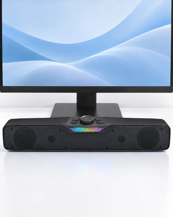 Kablosuz Müzik Dinleme Bluetooth Hoparlör RGB Aydınlatmalı Siyah