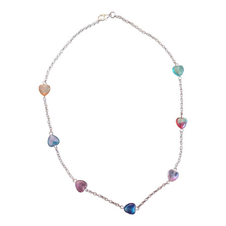 Renkli Kalp Figürlü Minimalist Boncuklu Aesthetic Coquette Fairycore Vintage Hediyelik Zincir Kolye