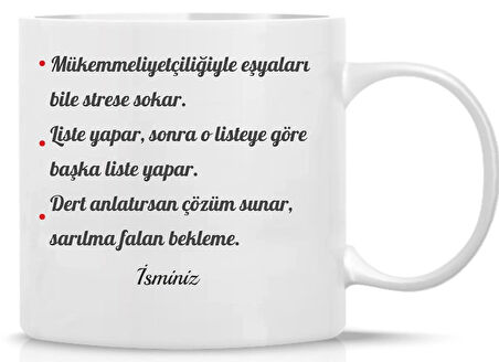 Başak Burcu Kupa | Renkli Burç Tasarımı | Özlü Sözlü Hediye Kupa | Astroloji Temalı Bardak