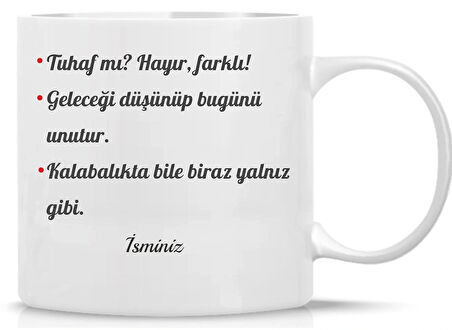 Kova Burcu Kupa | Renkli Burç Tasarımı | Özlü Sözlü Hediye Kupa | Astroloji Temalı Bardak