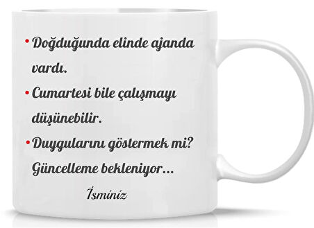 Oğlak Burcu Kupa | Renkli Burç Tasarımı | Özlü Sözlü Hediye Kupa | Astroloji Temalı Bardak